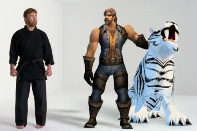 This is a World of Warcraft commercial featuring Chuck Norris